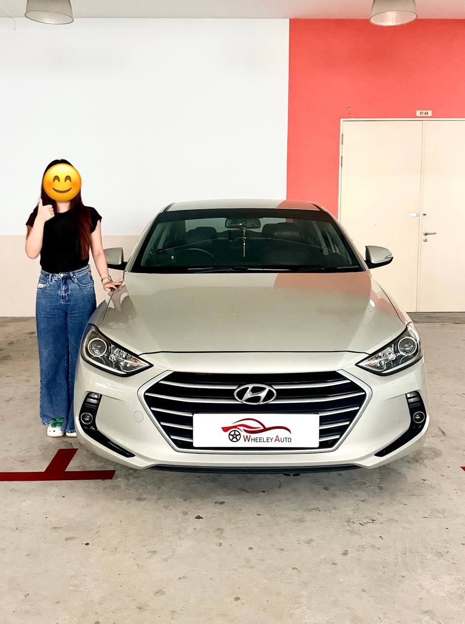 Benjamin taking delivery of his Hyundai Elantra from Wheeley Auto